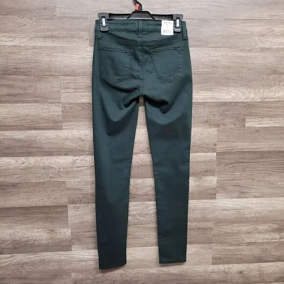 NEW Big Star Alex Skinny Jeans Size 25 Womens Dark Emerald Green Denim Mid Rise - Picture 3 of 16